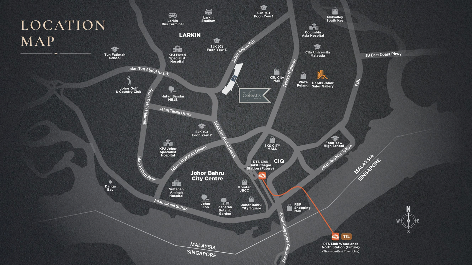 The Celestz serviced residence in Kebun Teh Johor Bahru near JB CIQ view 1
